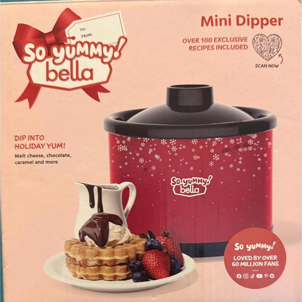 So Yummy Bella Mini Dipper - Fondue Maker with 100+ Recipes, New In Box